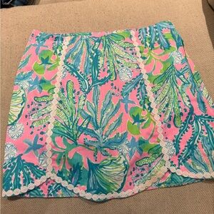 Lilly Pulitzer Pink and Blue Tropical Skirt